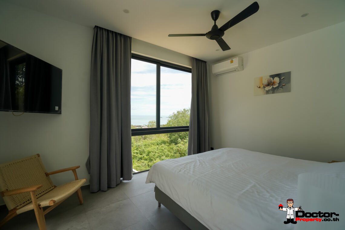 New Stunning 3 Bedroom Sea View Villa – Bophut Hills, Koh Samui – For Sale