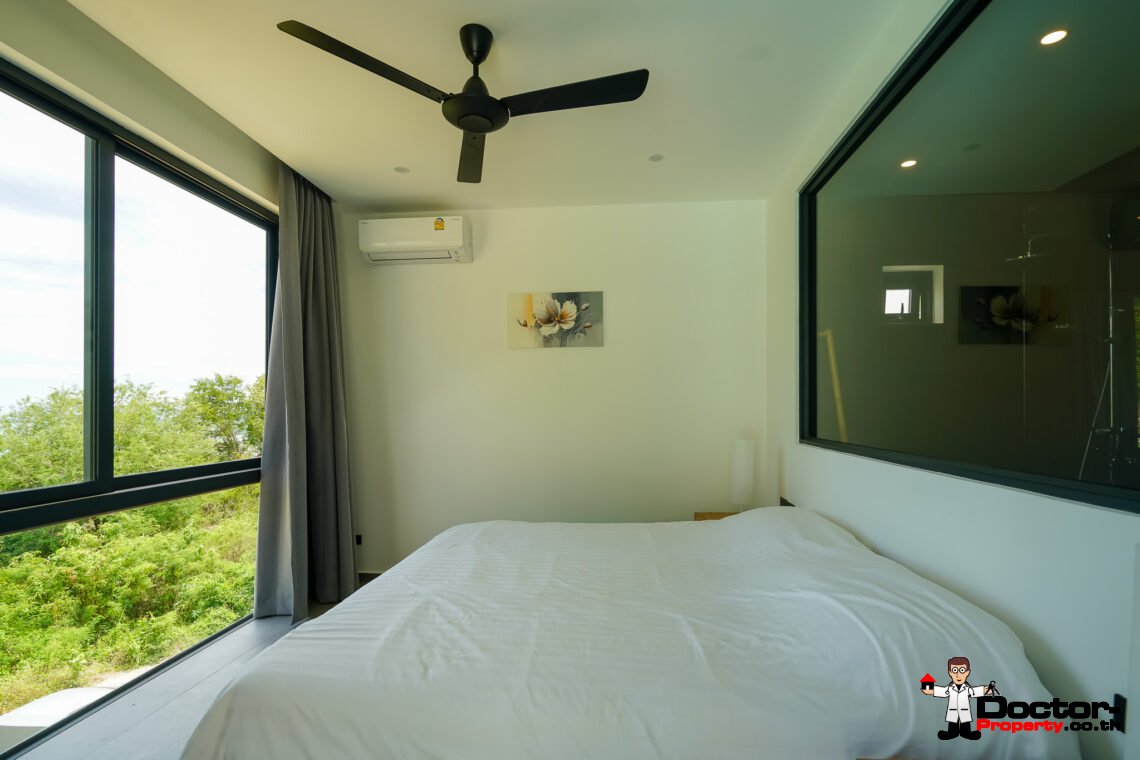 New Stunning 3 Bedroom Sea View Villa – Bophut Hills, Koh Samui – For Sale