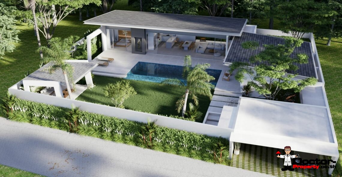 New Luxury Bali 3 Bedroom Pool Villa – Mae Nam, Koh Samui – For Sale