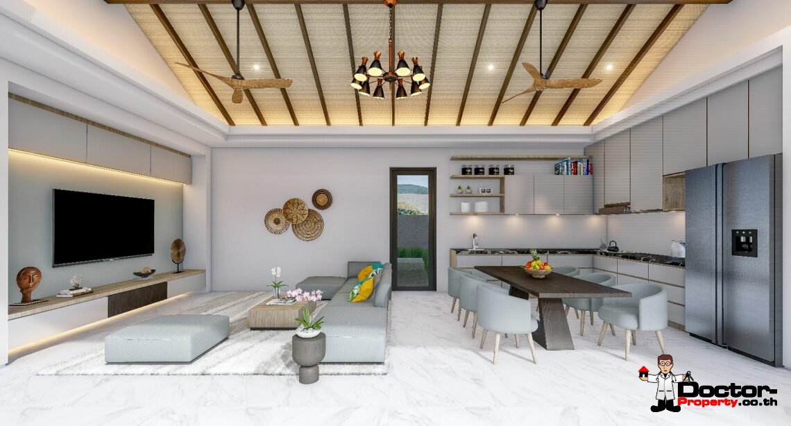 New Modern 3 Bedroom Pool Villa in Bophut – Koh Samui – For Sale