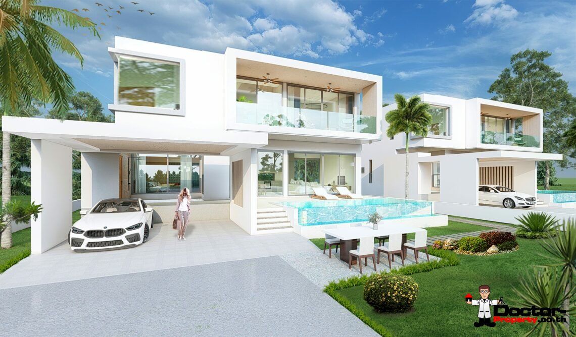 New Modern 3 Bedroom Pool Villa in Mae Nam, Koh Samui – For Sale