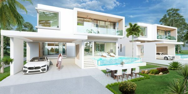 New Modern 3 Bedroom Pool Villa in Mae Nam, Koh Samui – For Sale