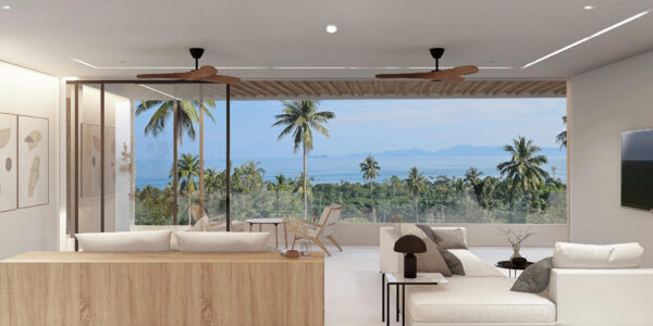 New Luxury 3 Bedroom Villa with Sea View in Bang Por, Koh Samui – For Sale