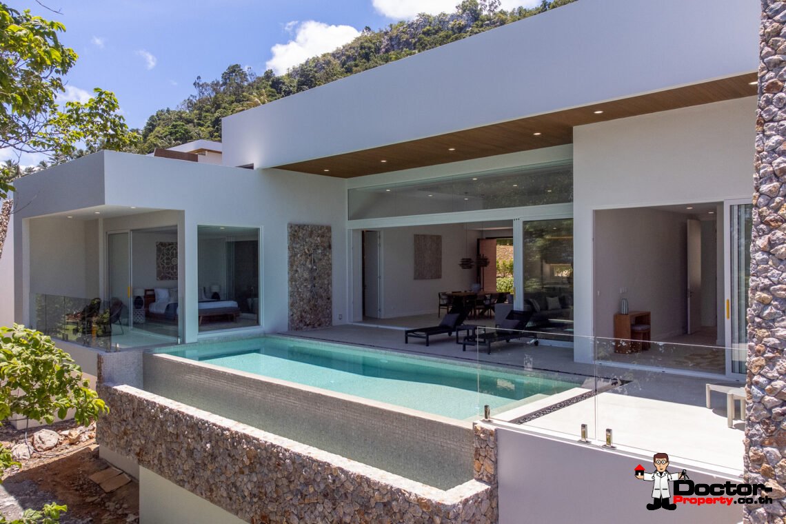 New Luxury 3 Bedroom Villa with Sea View in Bang Por, Koh Samui – For Sale