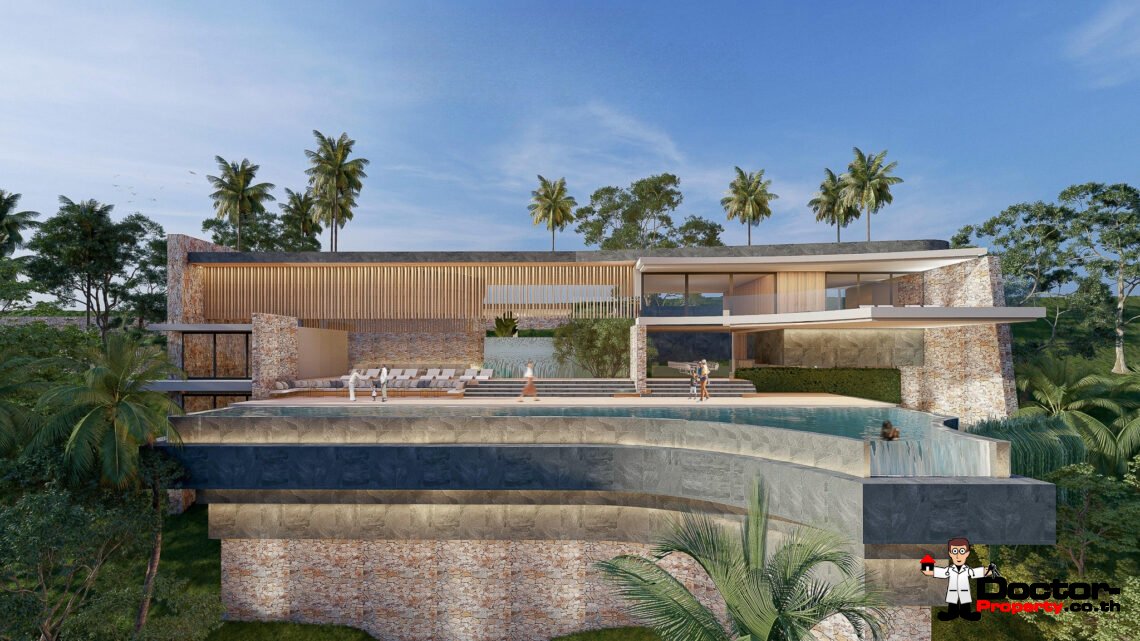 New Luxury 5 Bedroom Villa with Sea View in Bang Por, Koh Samui – For Sale