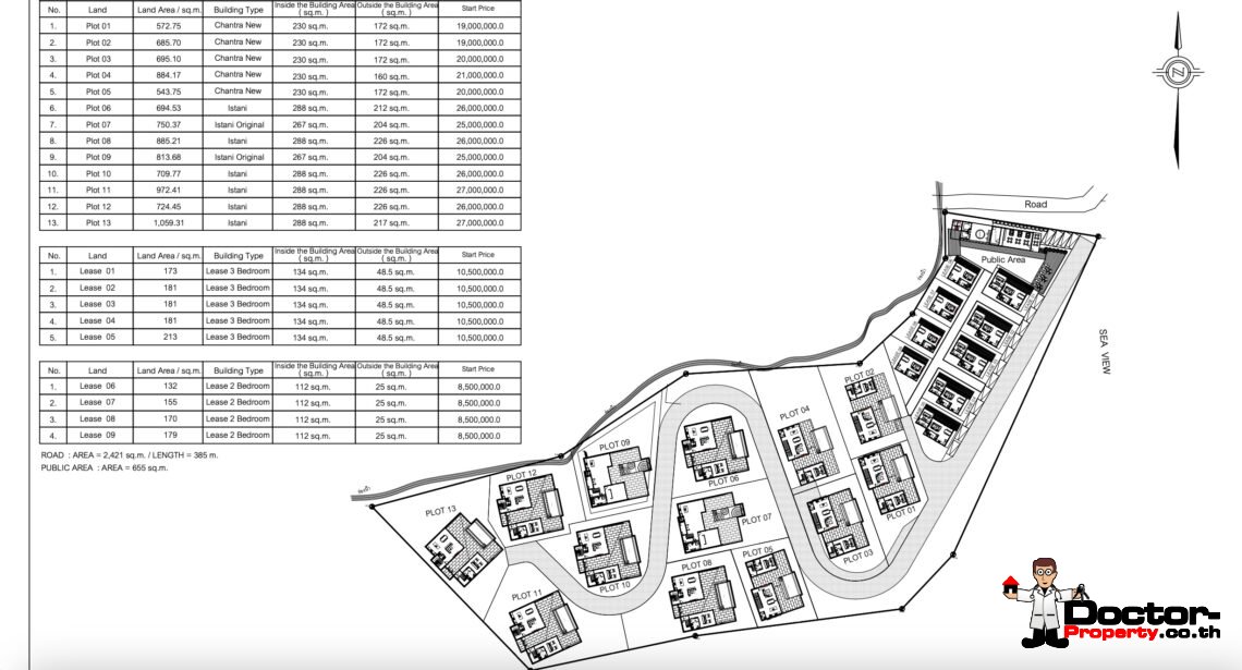 New 3 Bedroom Pool Villa with Seaview – Chaweng Noi, Samui – For Sale