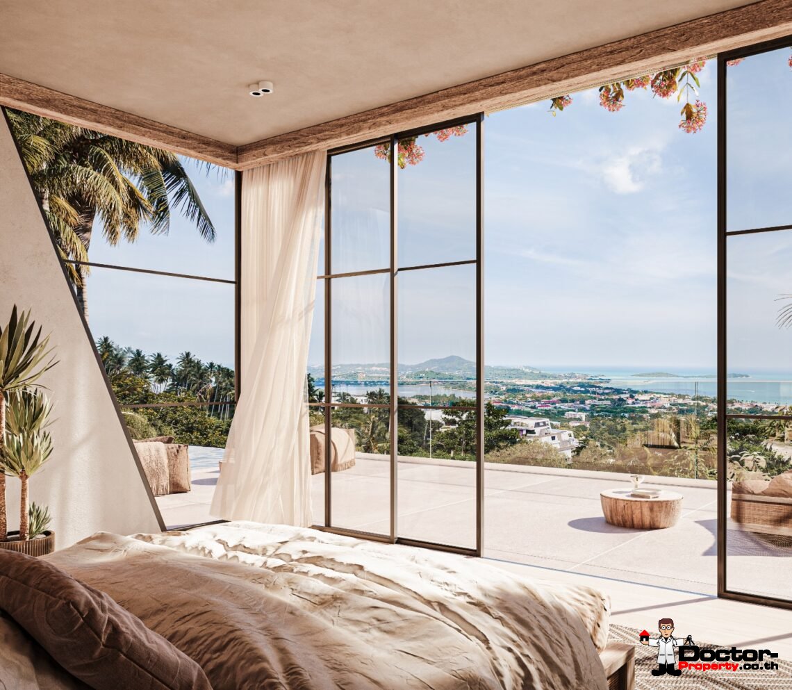 New 3 Bedroom Pool Villa with Seaview – Chaweng Noi, Samui – For Sale