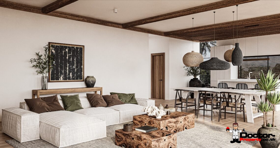 New 3 Bedroom Pool Villa with Seaview – Chaweng Noi, Samui – For Sale