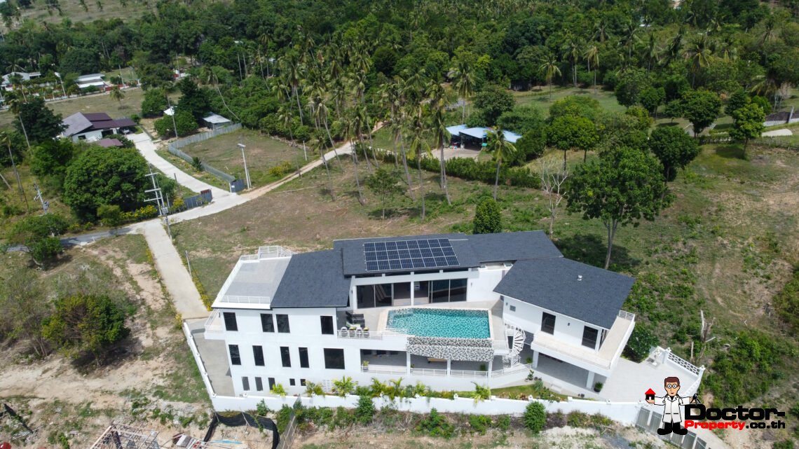 New Luxury 5 Bedroom with Sea View Villa in Bo Phut, Koh Samui – For Sale