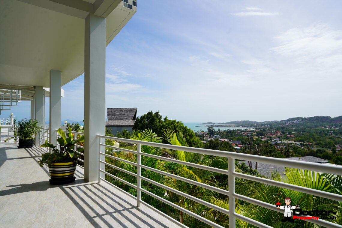 New Luxury 5 Bedroom with Sea View Villa in Bo Phut, Koh Samui – For Sale