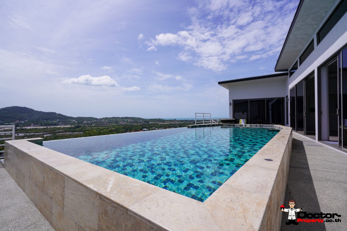 New Luxury 5 Bedroom with Sea View Villa in Bo Phut, Koh Samui – For Sale