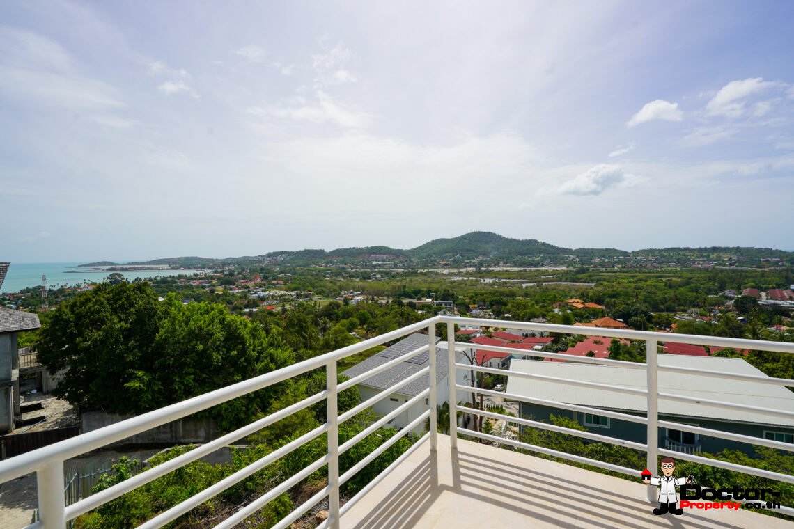 New Luxury 5 Bedroom with Sea View Villa in Bo Phut, Koh Samui – For Sale