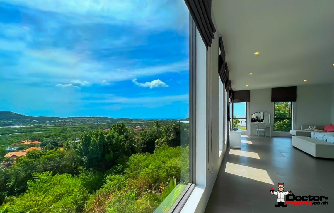 New Luxury 5 Bedroom with Sea View Villa in Bo Phut, Koh Samui – For Sale