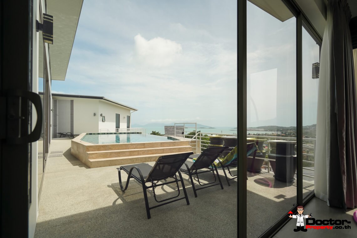 New Luxury 5 Bedroom with Sea View Villa in Bo Phut, Koh Samui – For Sale