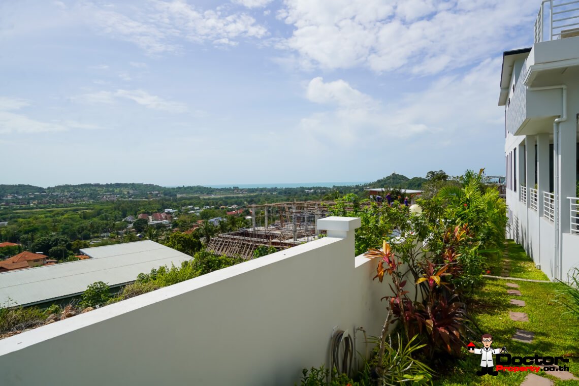 New Luxury 5 Bedroom with Sea View Villa in Bo Phut, Koh Samui – For Sale