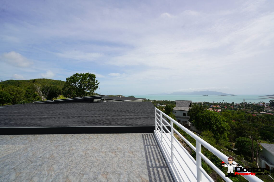 New Luxury 5 Bedroom with Sea View Villa in Bo Phut, Koh Samui – For Sale