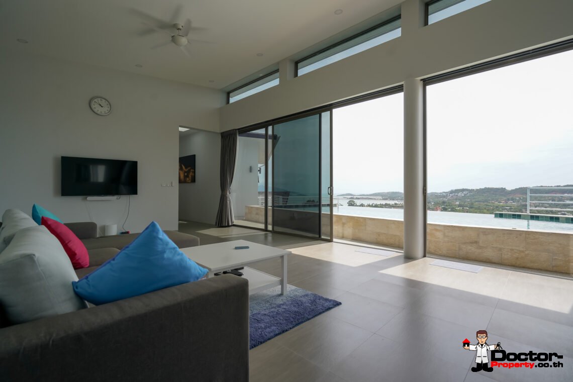 New Luxury 5 Bedroom with Sea View Villa in Bo Phut, Koh Samui – For Sale