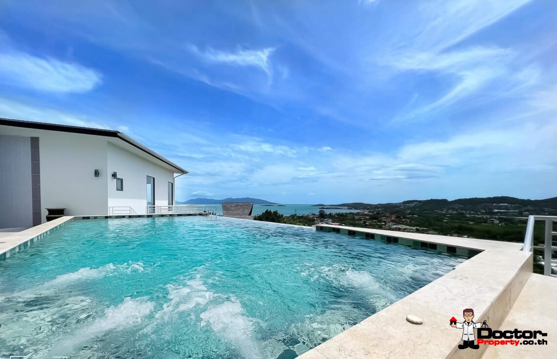 New Luxury 5 Bedroom with Sea View Villa in Bo Phut, Koh Samui – For Sale