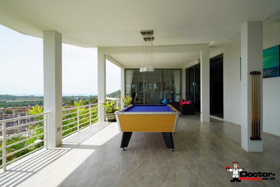 New Luxury 5 Bedroom with Sea View Villa in Bo Phut, Koh Samui – For Sale