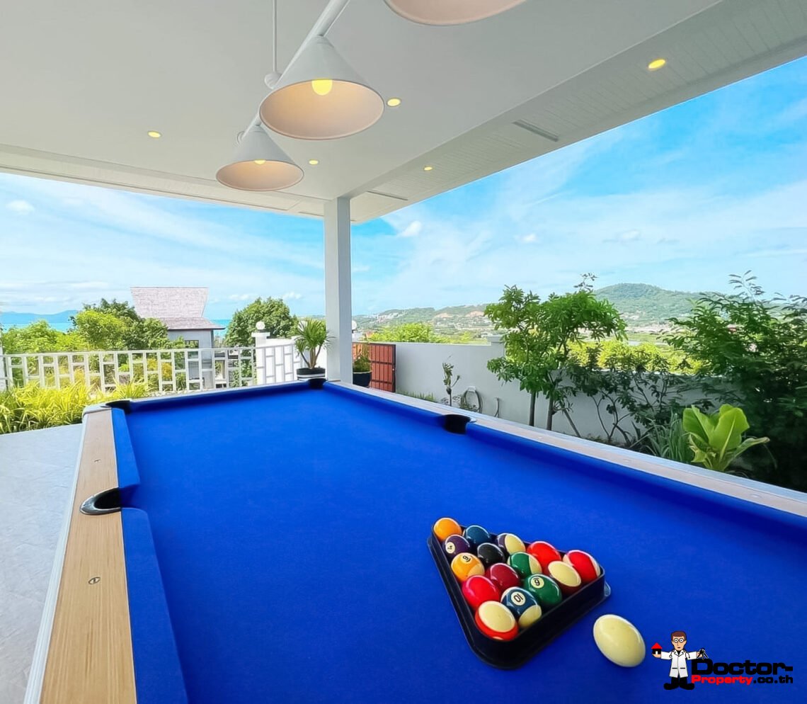 New Luxury 5 Bedroom with Sea View Villa in Bo Phut, Koh Samui – For Sale
