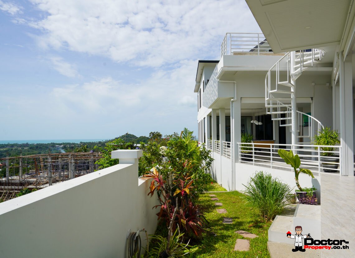 New Luxury 5 Bedroom with Sea View Villa in Bo Phut, Koh Samui – For Sale