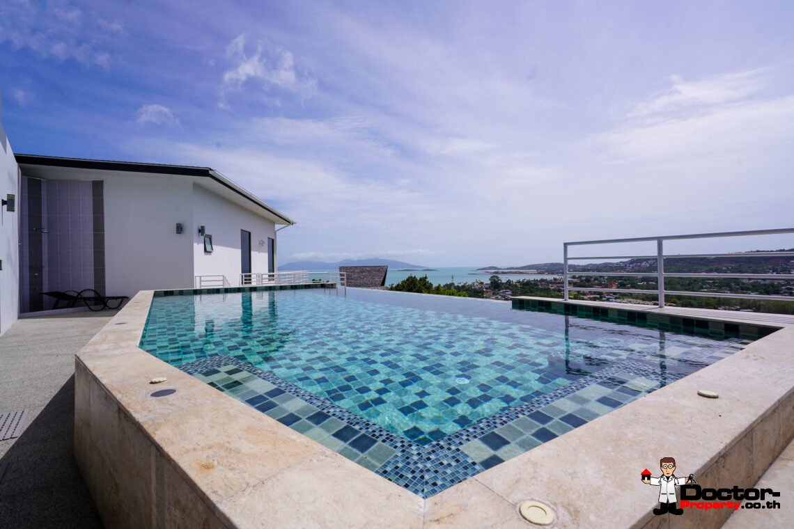 New Luxury 5 Bedroom with Sea View Villa in Bo Phut, Koh Samui – For Sale