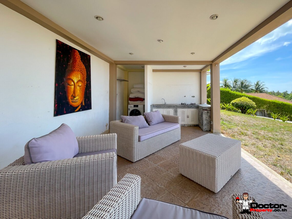 Spacious 5 Bedroom Private Pool Villa with Sea View – Bo Phut, Koh Samui – For Sale