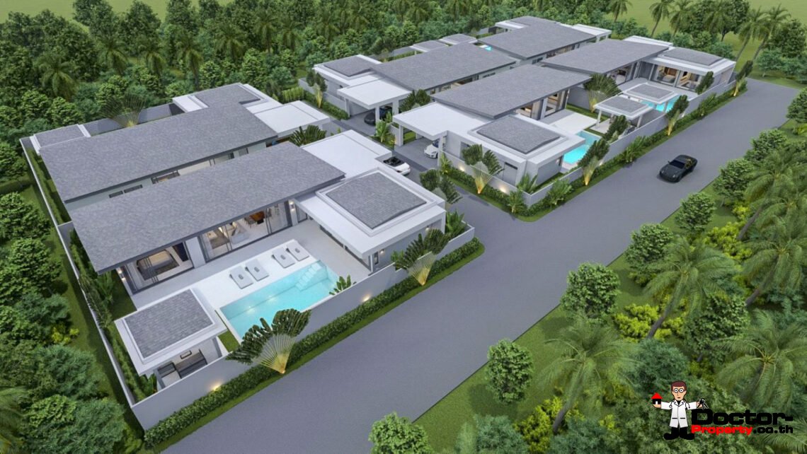 New Modern 3 Bedroom Private Pool Villa near Fisherman’s Village – Bophut, Koh Samui – For Sale