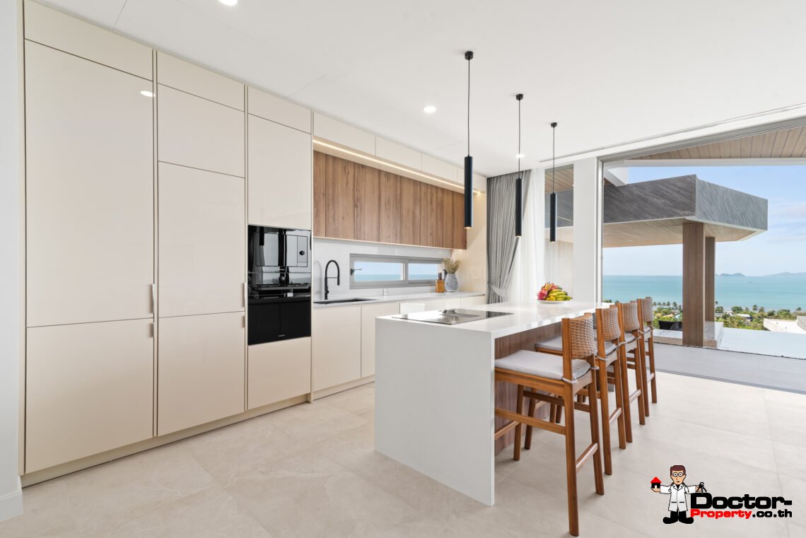 New Luxury 4 Bedroom Villa with Sea View in Bang Por, Koh Samui – For Sale