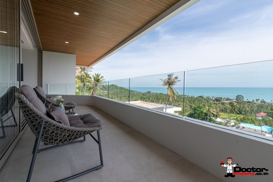 New Luxury 4 Bedroom Villa with Sea View in Bang Por, Koh Samui – For Sale