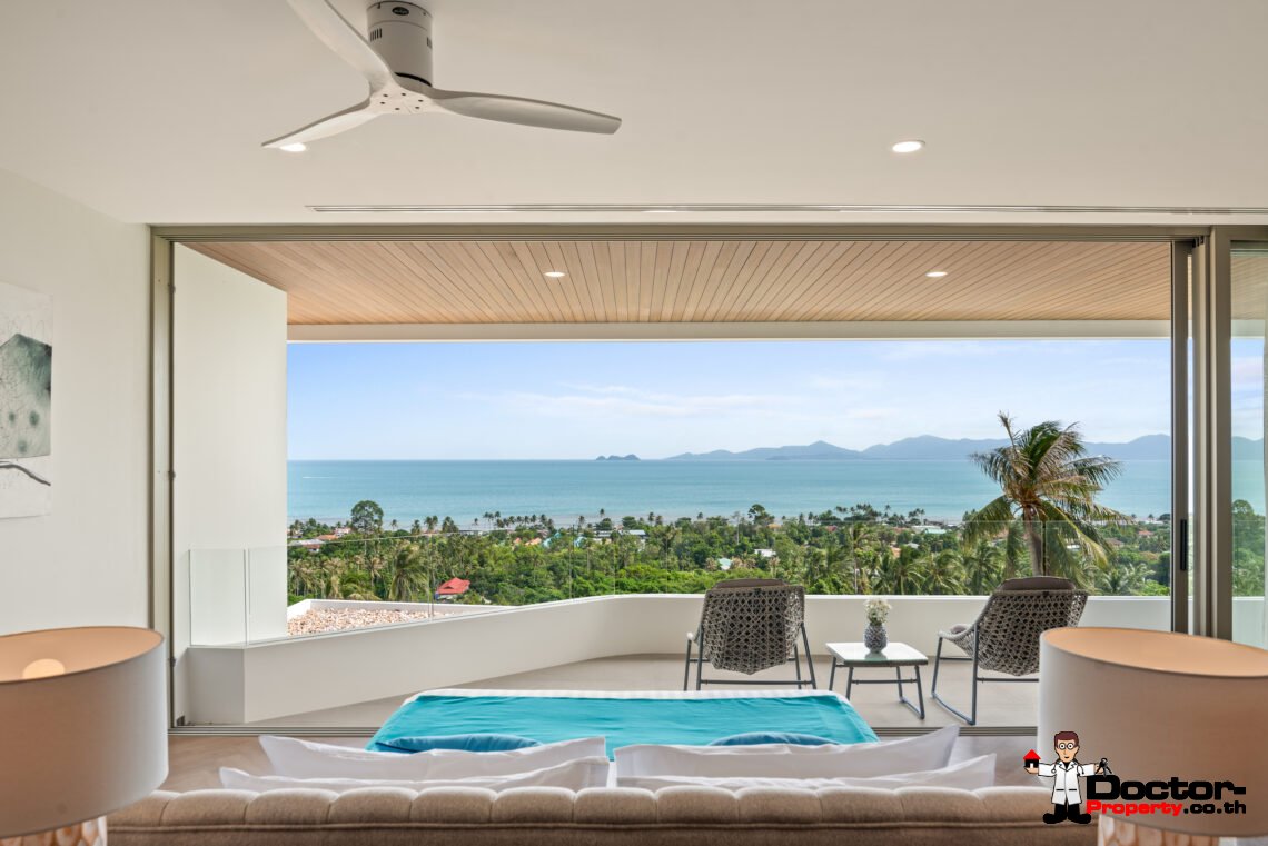 New Luxury 4 Bedroom Villa with Sea View in Bang Por, Koh Samui – For Sale