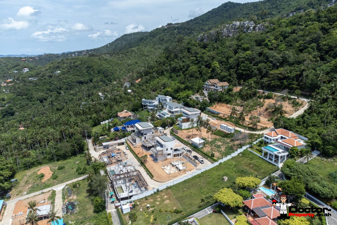 New Luxury 4 Bedroom Villa with Sea View in Bang Por, Koh Samui – For Sale