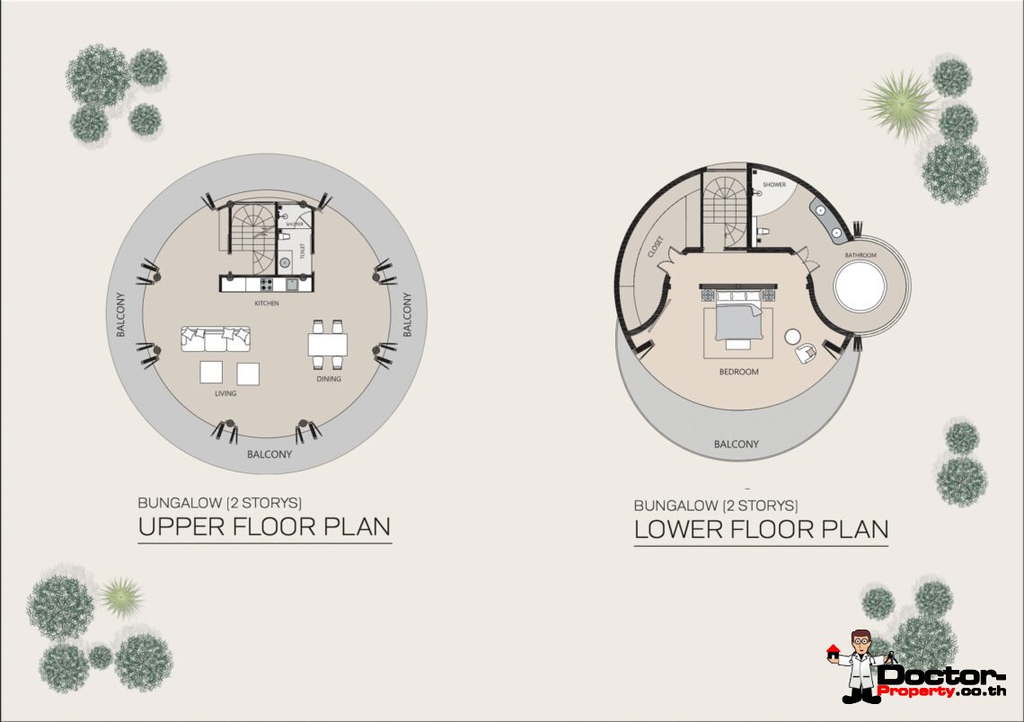 New Private Luxury Villa 3 Bedroom Eco Style with Sea View in Ang Thong – Koh Samui – For Sale