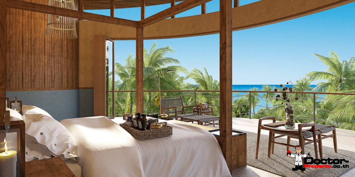 New Private Luxury Villa 3 Bedroom Eco Style with Sea View in Ang Thong – Koh Samui – For Sale