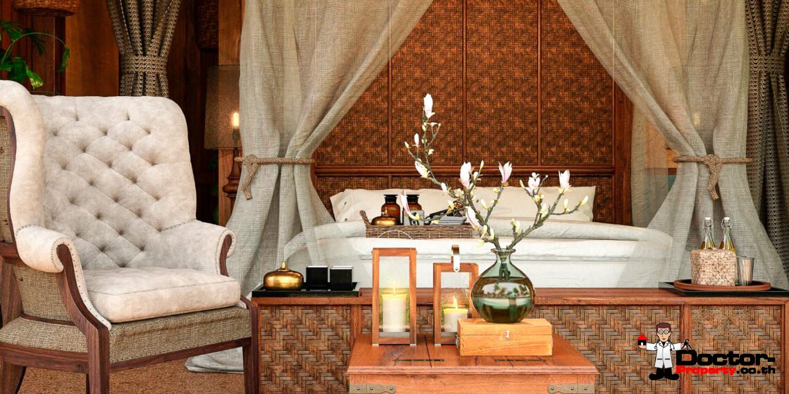 New Private Luxury Villa 3 Bedroom Eco Style with Sea View in Ang Thong – Koh Samui – For Sale