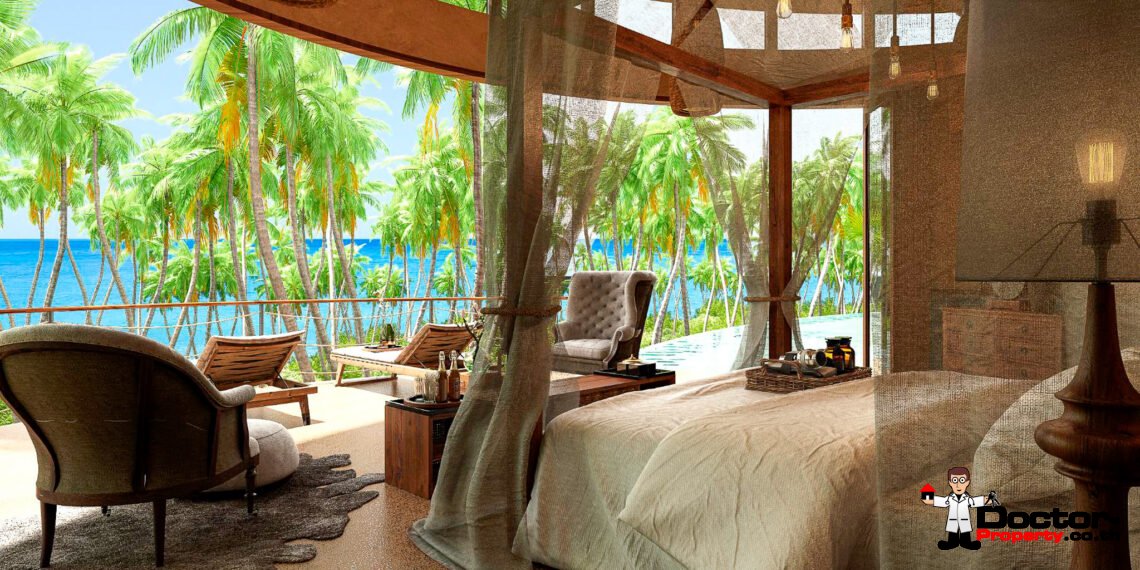 New Private Luxury Villa 3 Bedroom Eco Style with Sea View in Ang Thong – Koh Samui – For Sale