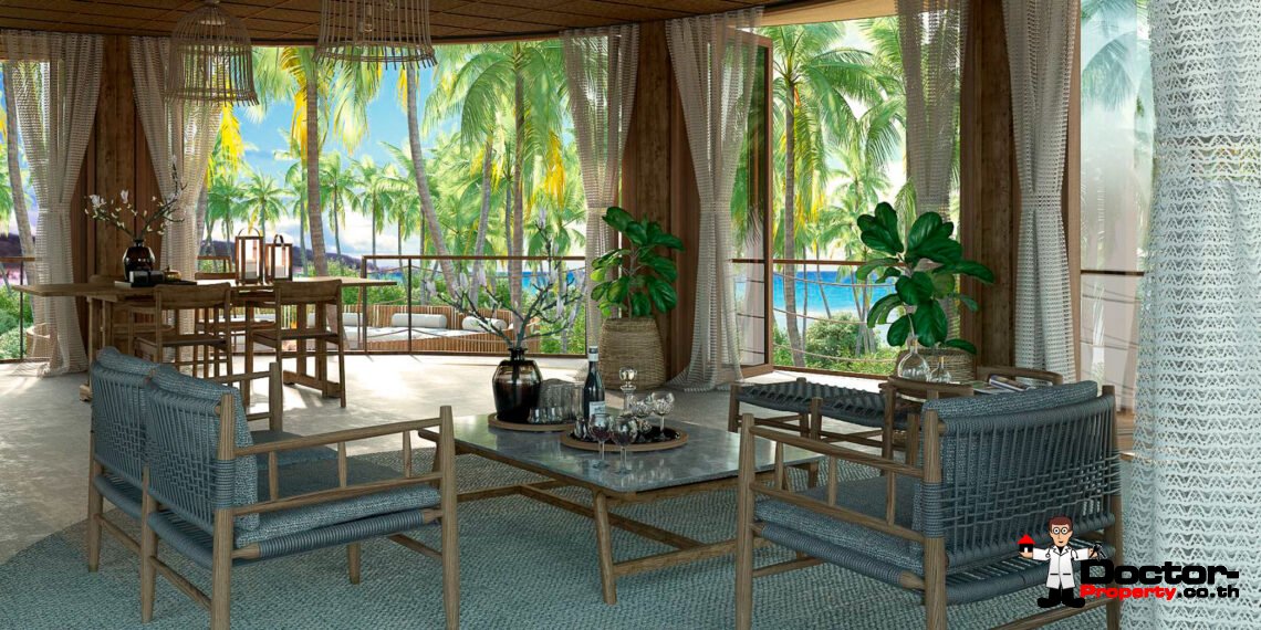 New Private Luxury Villa 3 Bedroom Eco Style with Sea View in Ang Thong – Koh Samui – For Sale