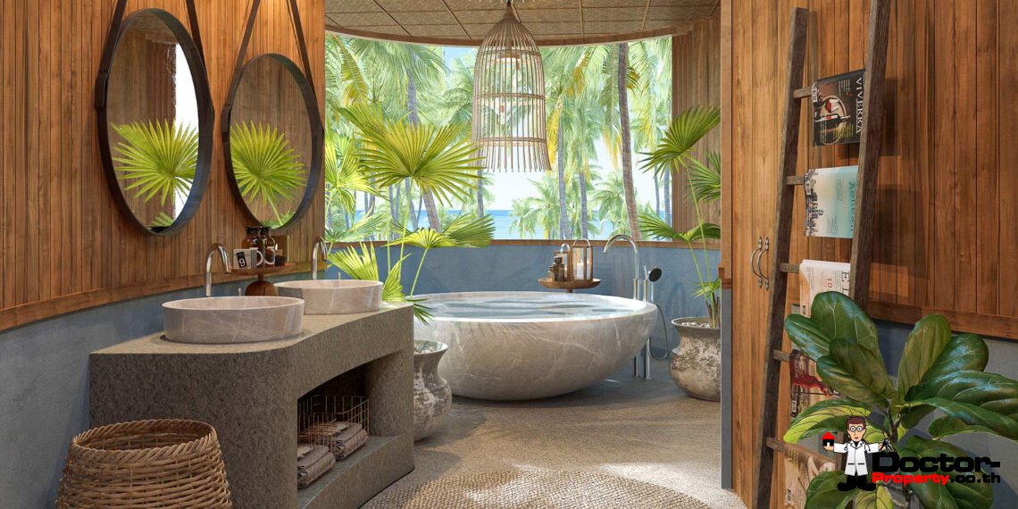 New Private Luxury Villa 3 Bedroom Eco Style with Sea View in Ang Thong – Koh Samui – For Sale