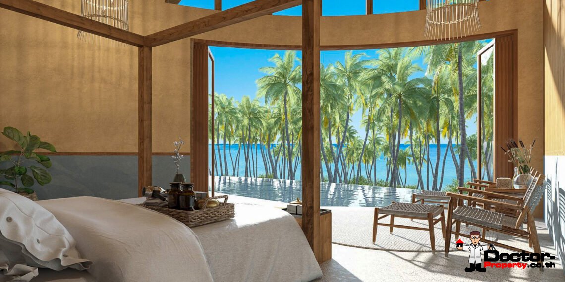 New Private Luxury Villa 3 Bedroom Eco Style with Sea View in Ang Thong – Koh Samui – For Sale
