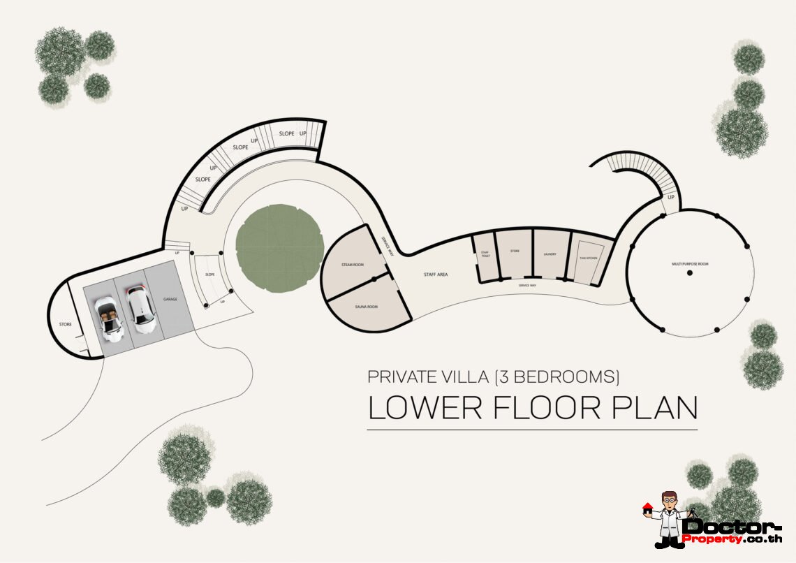 New Private Luxury Villa 3 Bedroom Eco Style with Sea View in Ang Thong – Koh Samui – For Sale