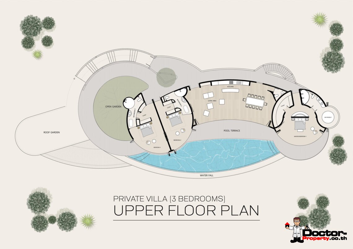 New Private Luxury Villa 3 Bedroom Eco Style with Sea View in Ang Thong – Koh Samui – For Sale