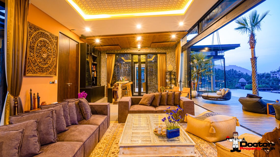 New Luxury 5 Bedroom with Stunning Sea view in Chaweng Noi, Koh Samui – For Sale
