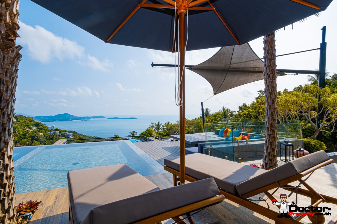 New Luxury 5 Bedroom with Stunning Sea view in Chaweng Noi, Koh Samui – For Sale