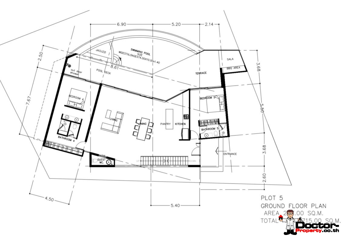 New 5 Bedroom Sea View Villa in Bo Phut, Koh Samui – For Sale