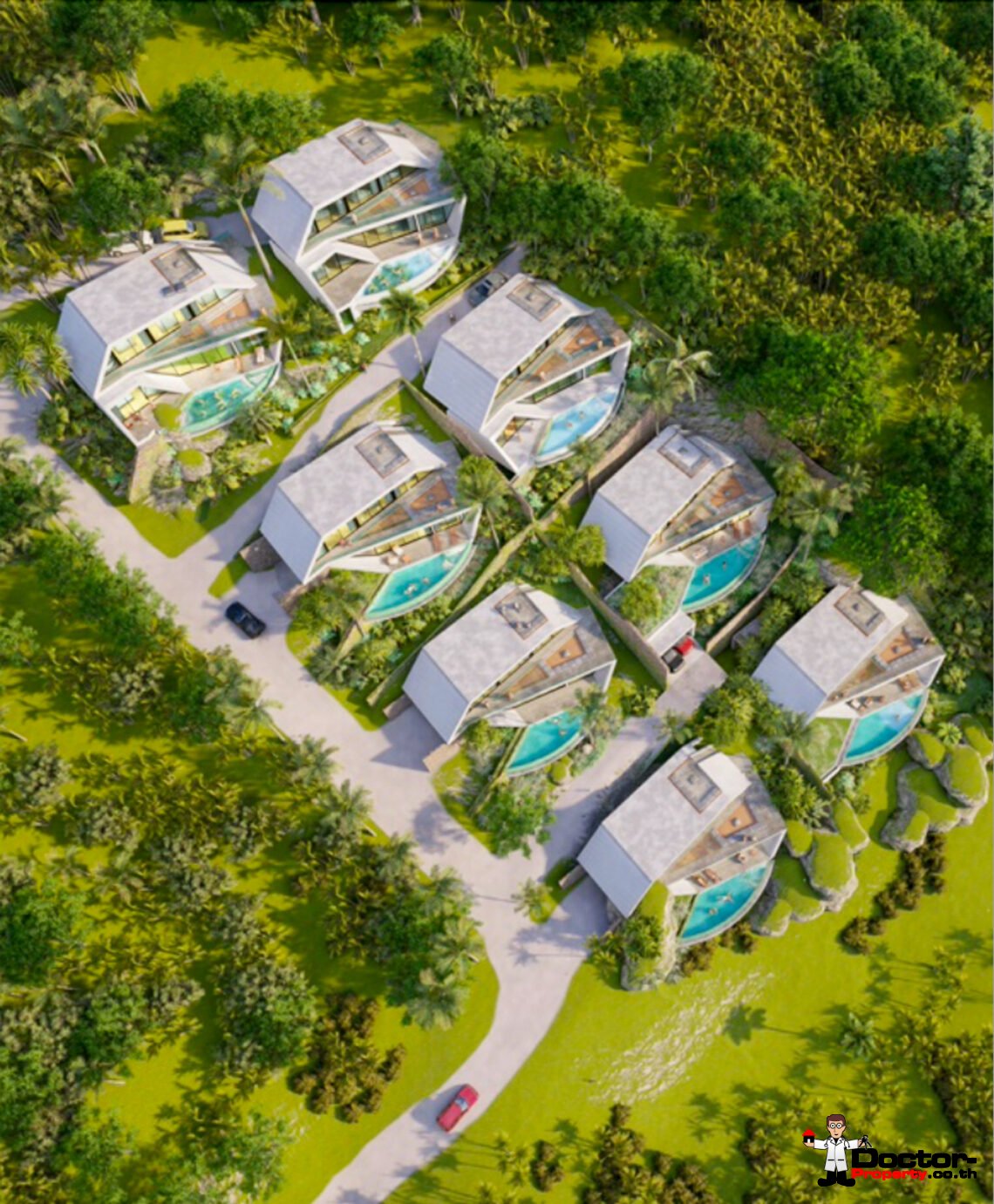 New 5 Bedroom Sea View Villa in Bo Phut, Koh Samui – For Sale