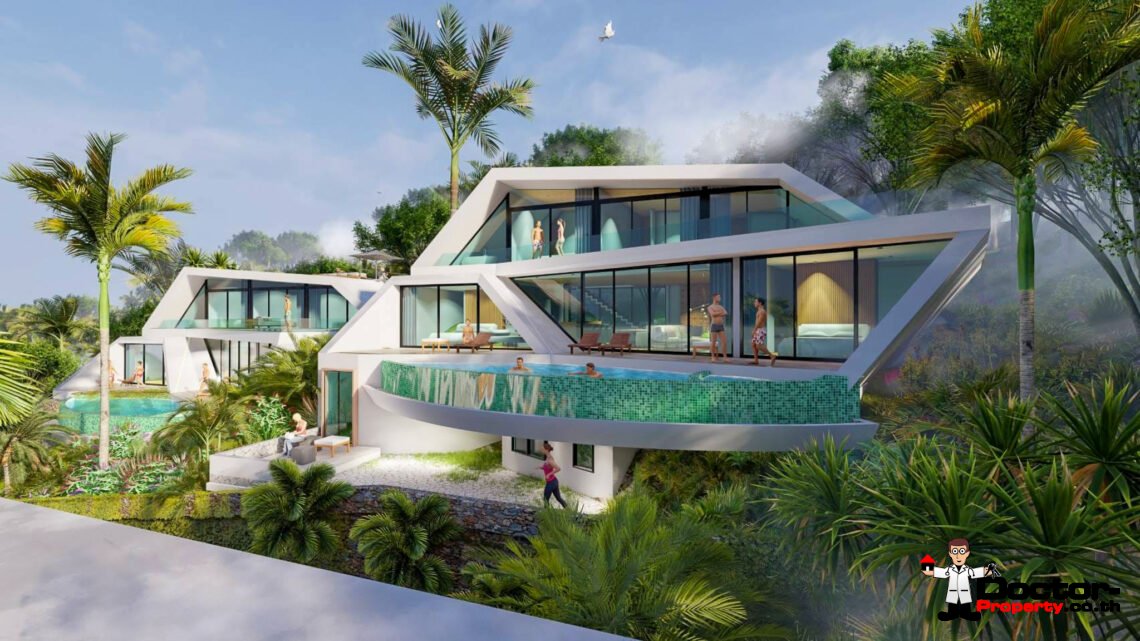 New 5 Bedroom Sea View Villa in Bo Phut, Koh Samui – For Sale