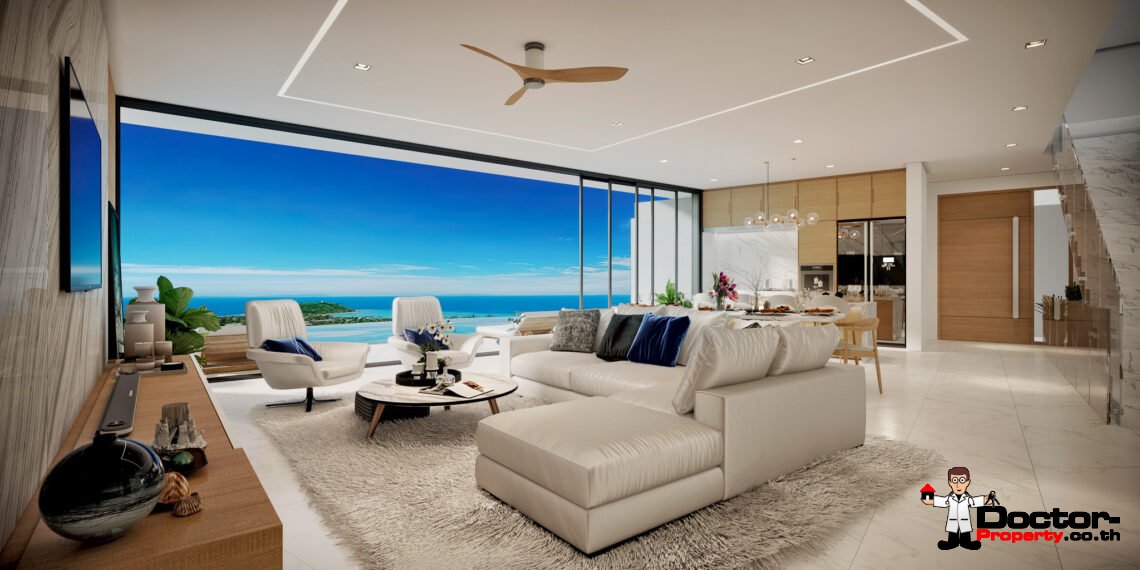 New 5 Bedroom Sea View Villa in Bo Phut, Koh Samui – For Sale