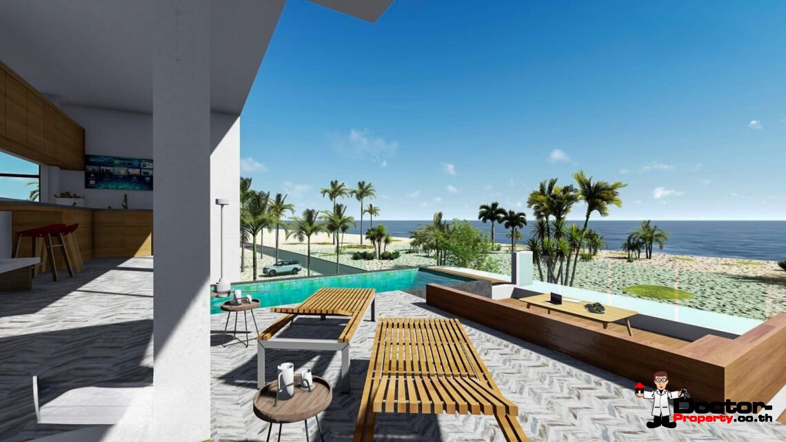 New Elegant 4 Bedroom Private Pool Villa with Sea View in Bang Por, Koh Samui – For Sale
