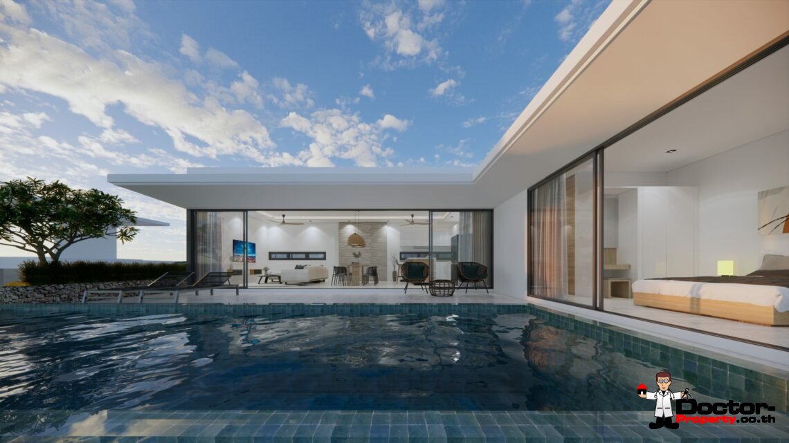 New 3-Bedroom Pool Villa with Sea View in Chaweng Noi, Koh Samui – For Sale