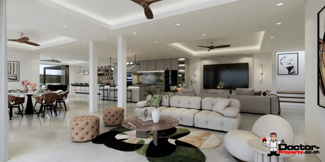 New 4 Bedroom Villa with Pool, Seaview & Garden in Plai Laem, Koh Samui – For Sale